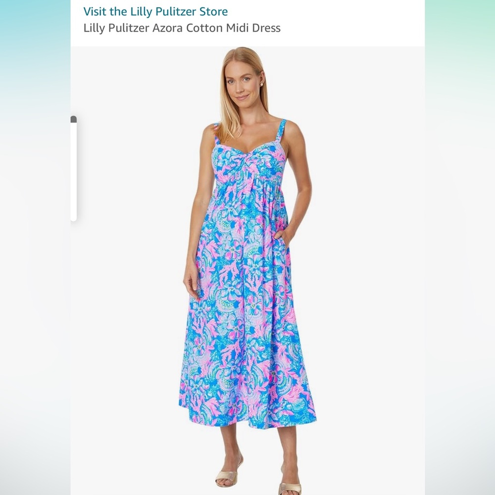 Lilly Pulitzer Azora Cotton Midi Dress size 00